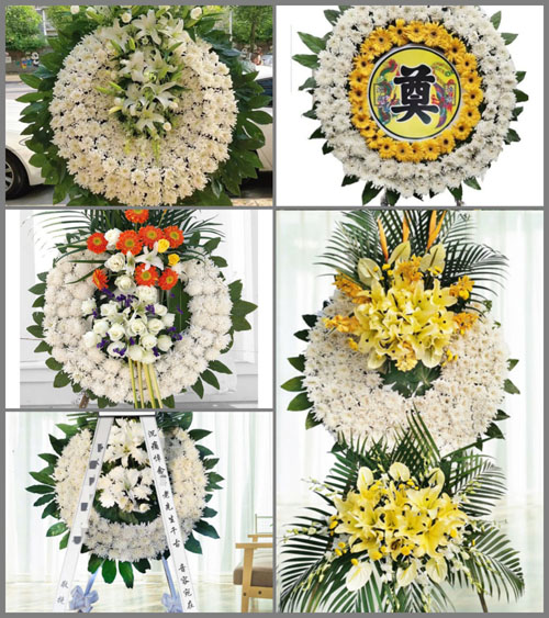 湖北黄石市阳新县白沙镇同斗村花圈速递